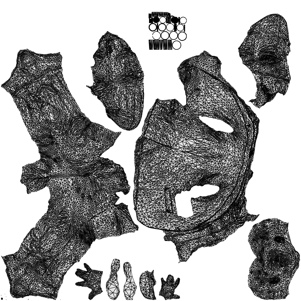realistic 3D man business walking, scanned archviz people for Blender and 3ds Max, wireframe top-down view