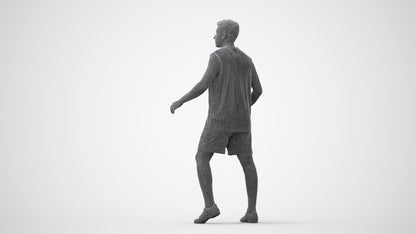 photogrammetry 3D man sport, realistic human model archviz FBX, square thumbnail