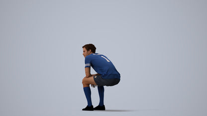 photogrammetry 3D man sport, realistic human model archviz FBX, three-quarter view render