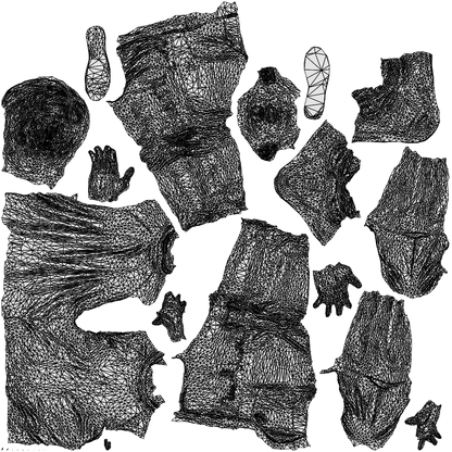 photogrammetry 3D man casual walking, realistic human model archviz FBX, wireframe top-down view