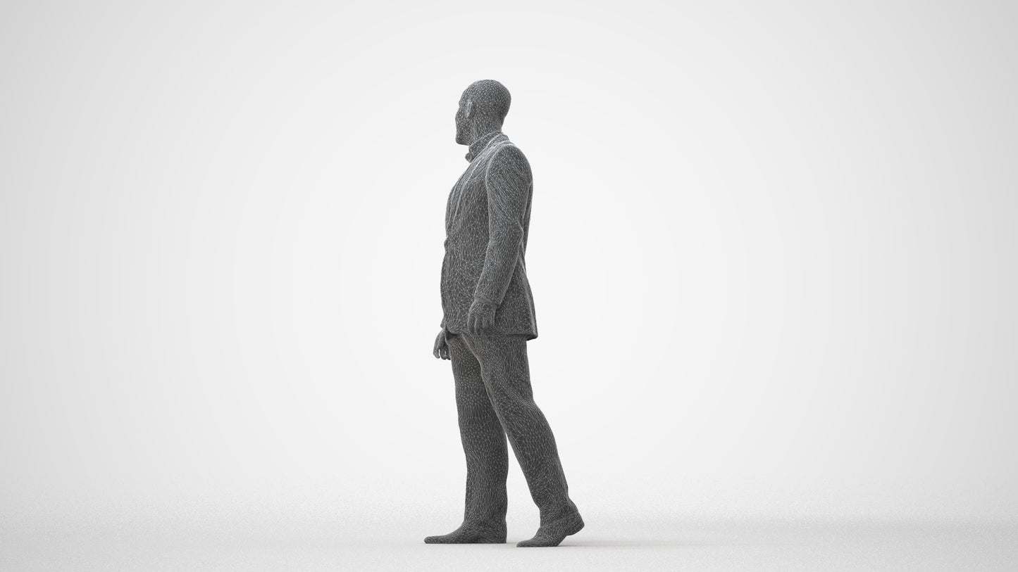 photogrammetry 3D man business, realistic human model archviz FBX, square thumbnail