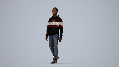 3D scanned boy kids casual, photorealistic archviz people for Enscape and SketchUp, top-down view render