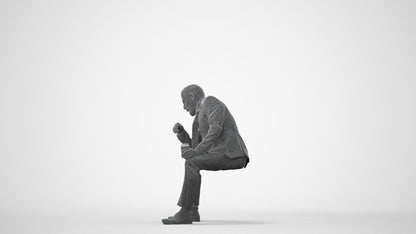 photogrammetry 3D senior man business, realistic human model archviz FBX, square thumbnail