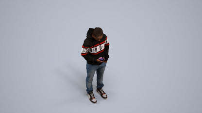 photogrammetry 3D boy casual kids, realistic human model archviz FBX, back view render