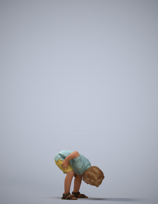 photogrammetry 3D boy casual kids, realistic human model archviz FBX