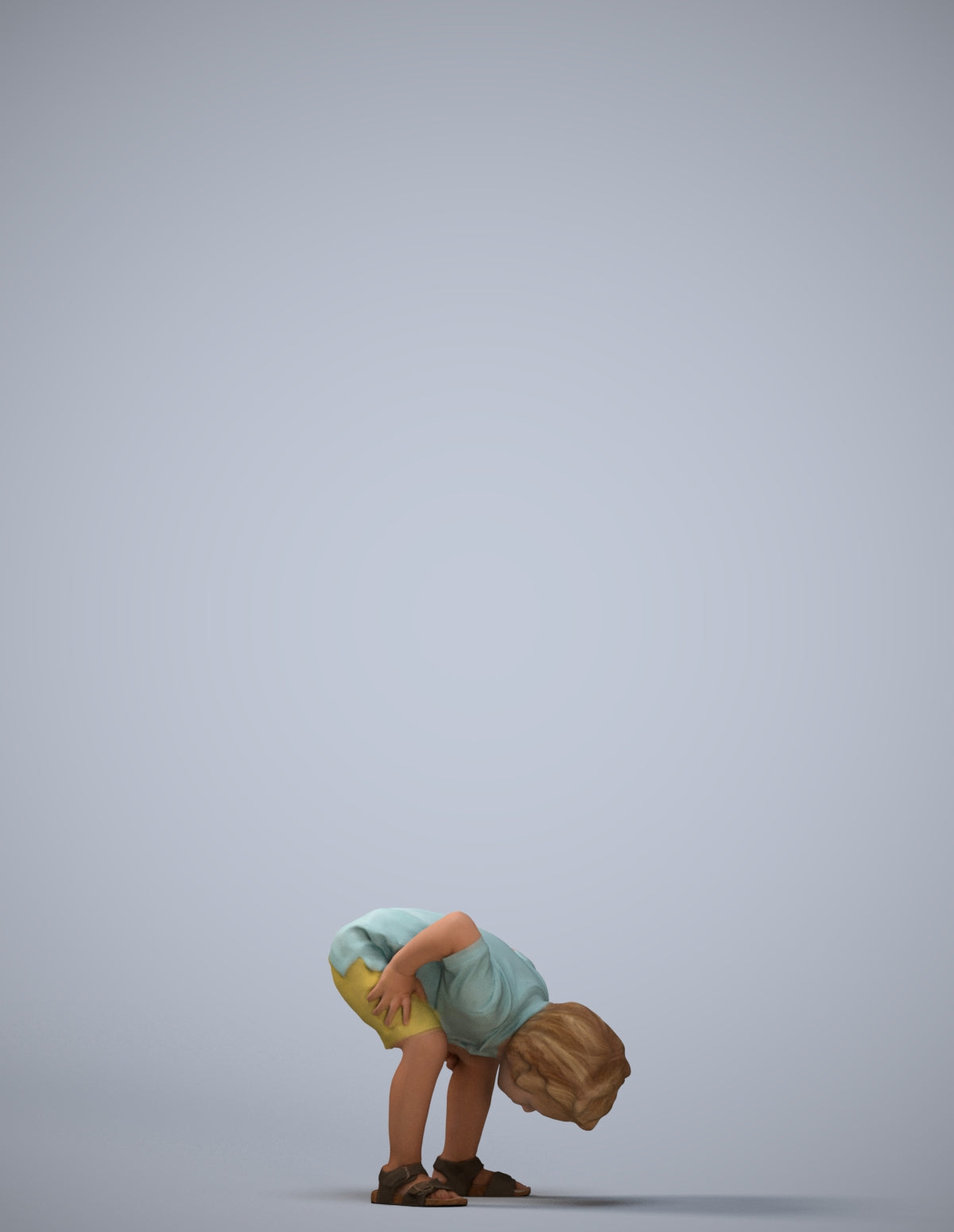 photogrammetry 3D boy casual kids, realistic human model archviz FBX