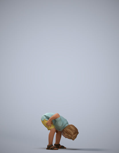 photogrammetry 3D boy casual kids, realistic human model archviz FBX