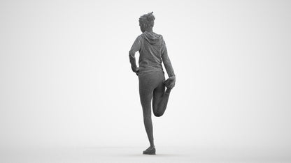 realistic 3D people woman sport, render-ready for V-Ray and Corona, FBX OBJ, wireframe front view