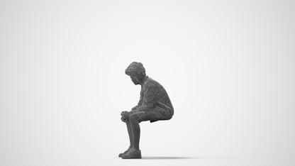 3D human model boy casual kids, photogrammetry scanned person for archviz, square thumbnail