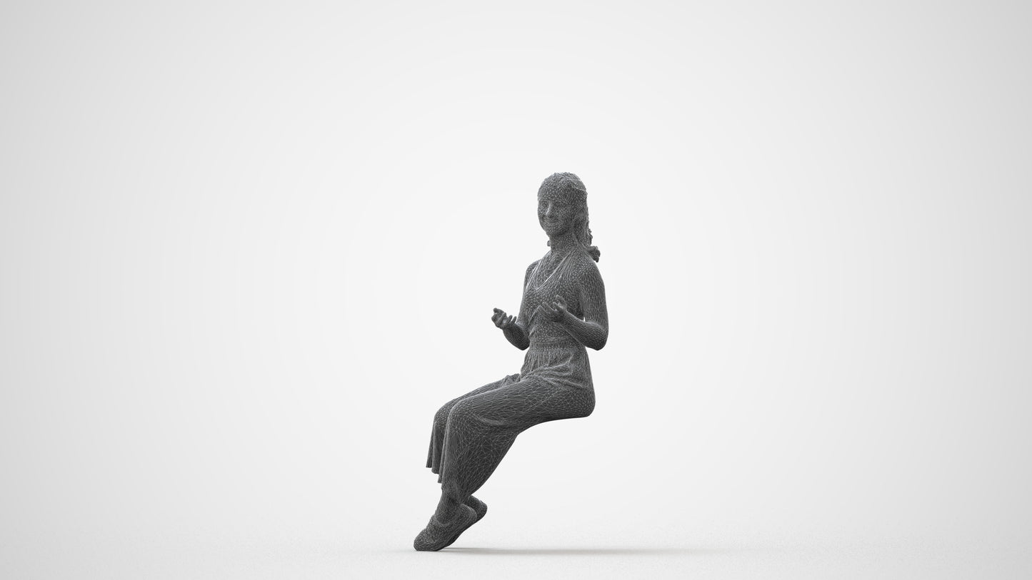 3D people model girl casual kids, scanned human for 3ds Max rendering, square thumbnail