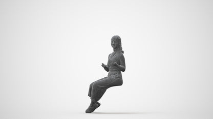3D people model girl casual kids, scanned human for 3ds Max rendering, square thumbnail