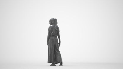 3D people model girl casual kids, scanned human for 3ds Max rendering, square thumbnail