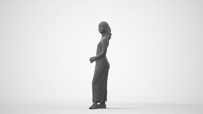 photogrammetry 3D girl casual kids, realistic human model archviz FBX, square thumbnail
