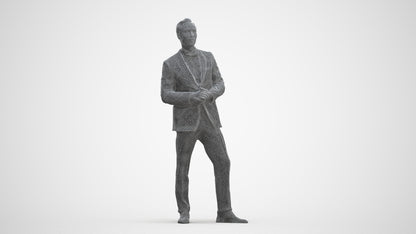 realistic 3D people man formal formalaffairs, render-ready for V-Ray and Corona, FBX OBJ, three-quarter front view render