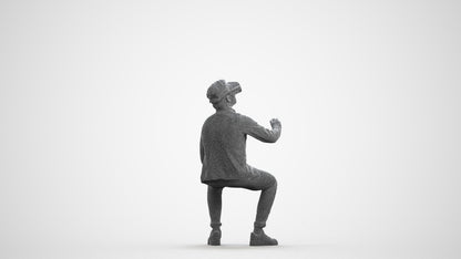 3D people model boy casual kids, scanned human for 3ds Max rendering, wireframe front view