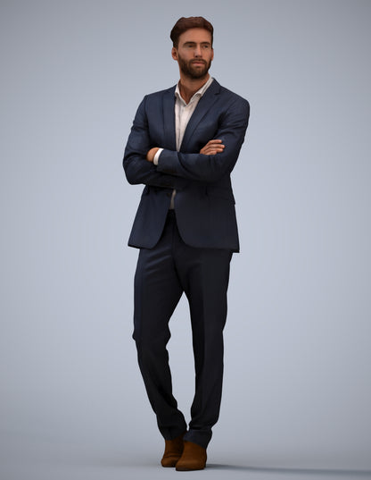 photogrammetry 3D man business, realistic human model archviz FBX