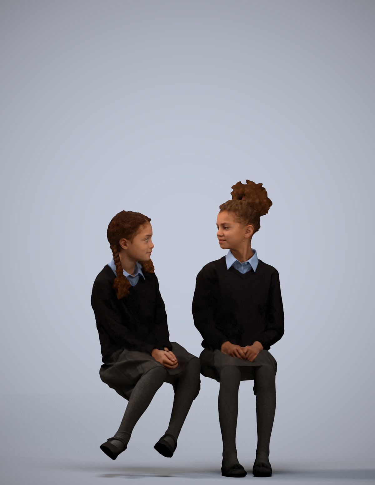 photogrammetry 3D girl kids, realistic human model archviz FBX