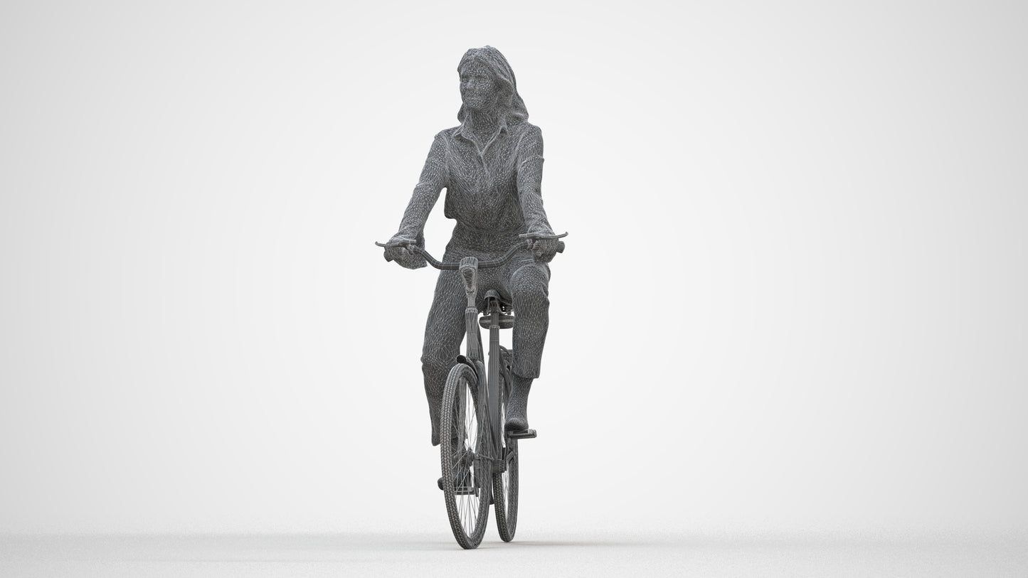 photogrammetry 3D woman business mix, realistic human model archviz FBX, wireframe back view