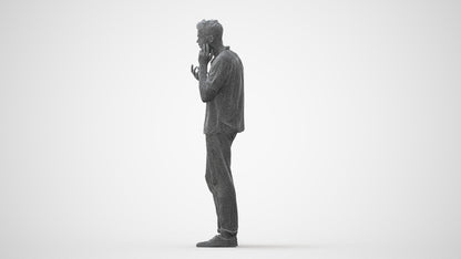 photogrammetry 3D man casual standing, realistic human model archviz FBX, square thumbnail