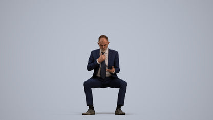 realistic 3D human man business, archviz people FBX OBJ for Blender, standing pose render