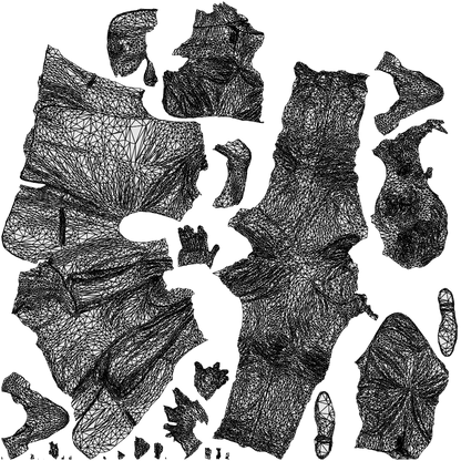 scanned 3D man business standing, photogrammetry people for Enscape and V-Ray, wireframe top-down view
