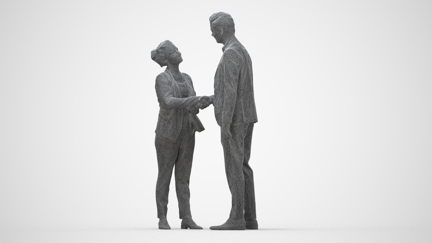 realistic 3D people woman business, render-ready for V-Ray and Corona, FBX OBJ, wireframe back view