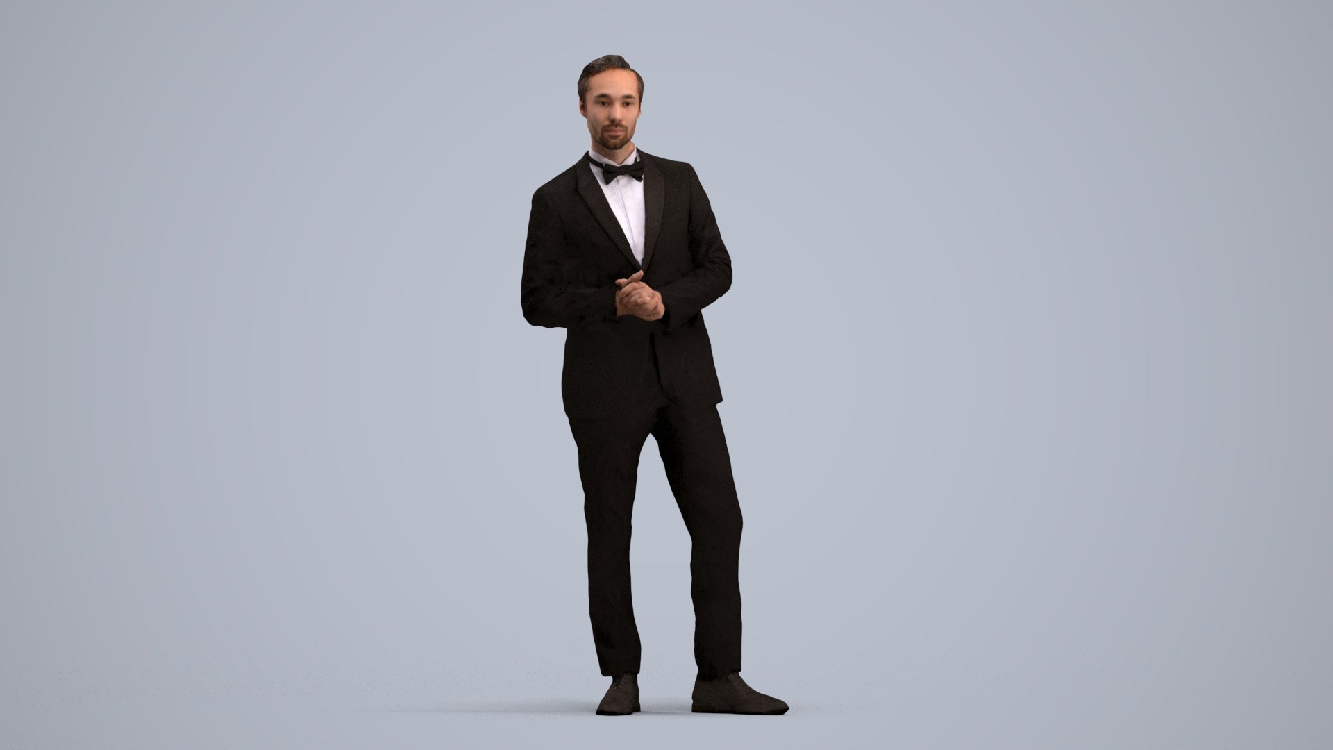 scanned 3D man formal formalaffairs, photogrammetry people for Enscape and V-Ray, standing pose render