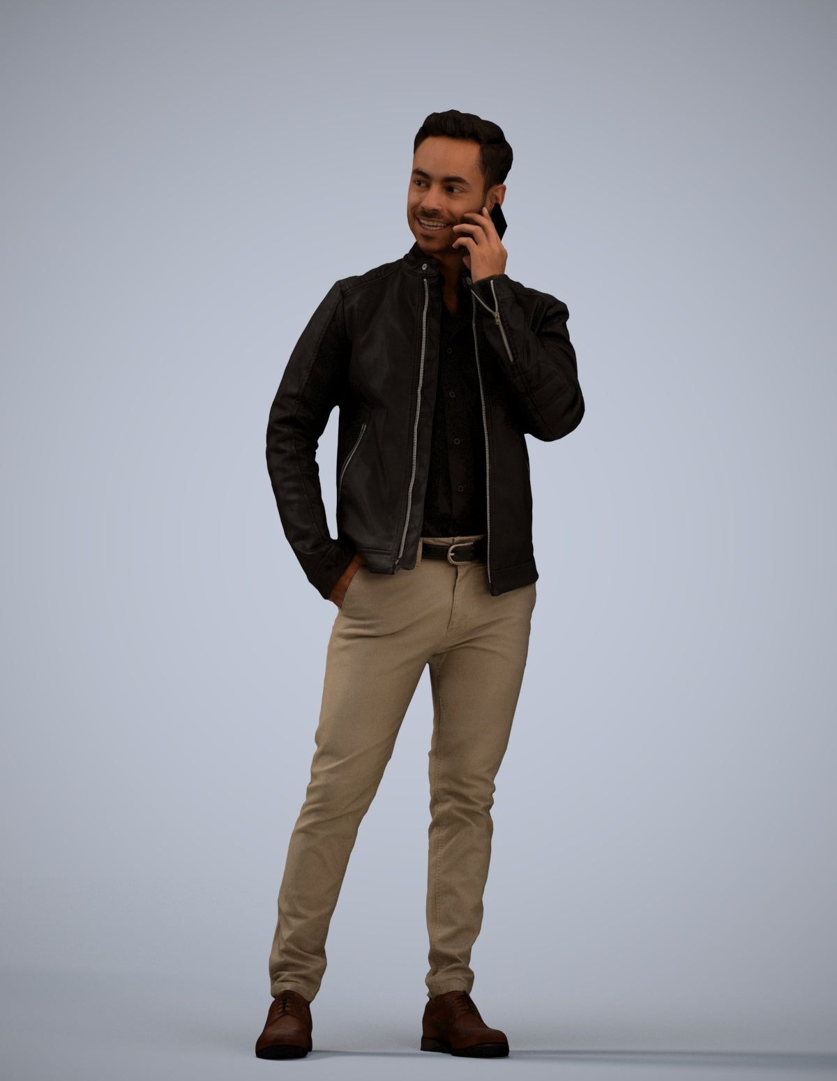 photogrammetry 3D man business standing, realistic human model archviz FBX