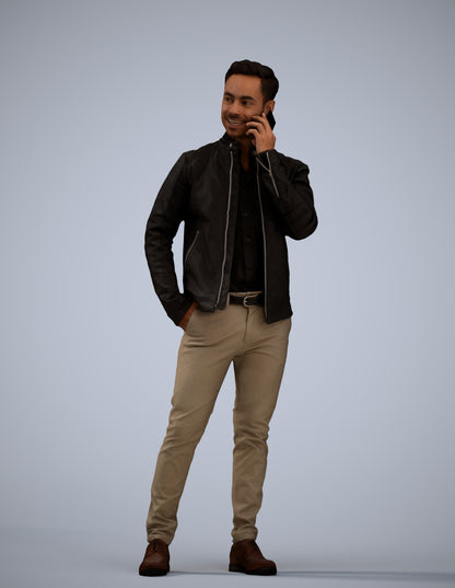 photogrammetry 3D man business standing, realistic human model archviz FBX
