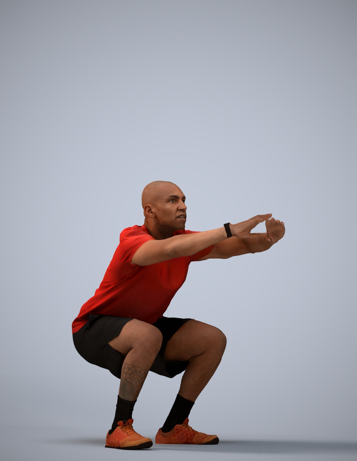 photogrammetry 3D man sport, realistic human model archviz FBX