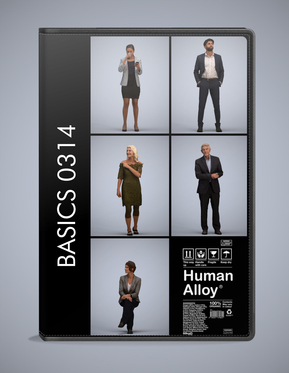 3D human models business bundle, 5 photogrammetry scanned people for archviz