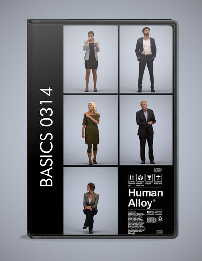 3D human models business bundle, 5 photogrammetry scanned people for archviz