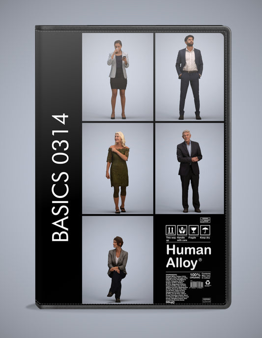3D human models business bundle, 5 photogrammetry scanned people for archviz
