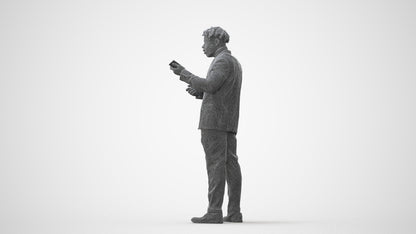 scanned 3D man business, photogrammetry people for Enscape and V-Ray, square thumbnail
