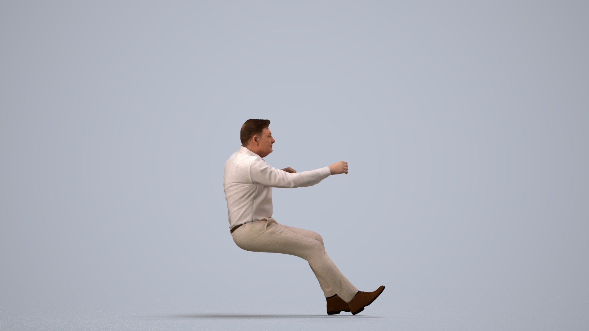 realistic 3D people man casual driving, render-ready for V-Ray and Corona, FBX OBJ, side view render