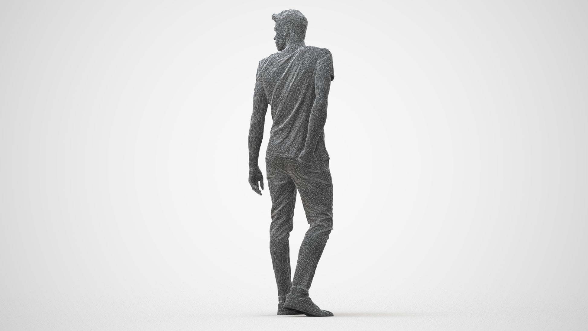 3D scanned man mix casual, photorealistic archviz people for Enscape and SketchUp, square thumbnail