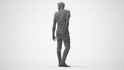 3D scanned man mix casual, photorealistic archviz people for Enscape and SketchUp, square thumbnail