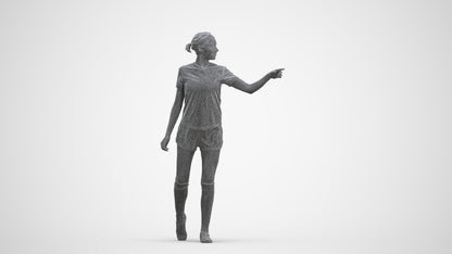 photogrammetry 3D woman sport, realistic human model archviz FBX, three-quarter front view render
