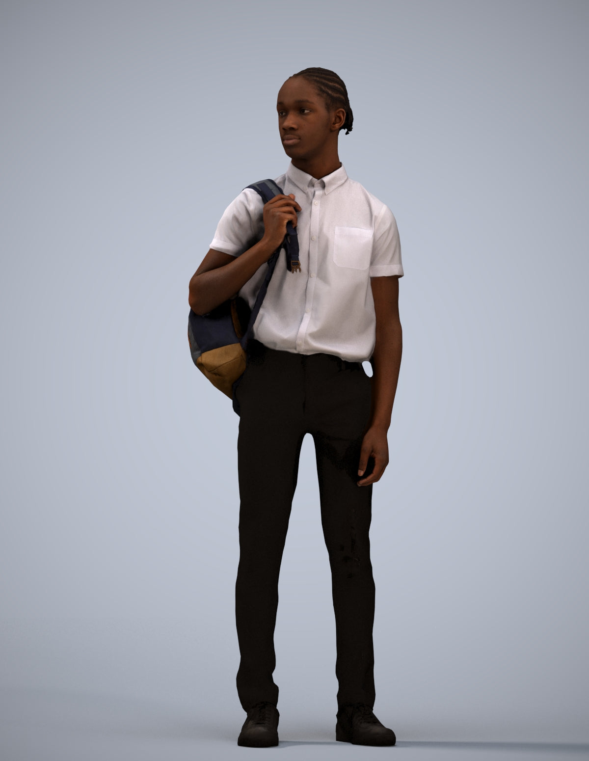 realistic 3D boy kids, scanned archviz people for Blender and 3ds Max