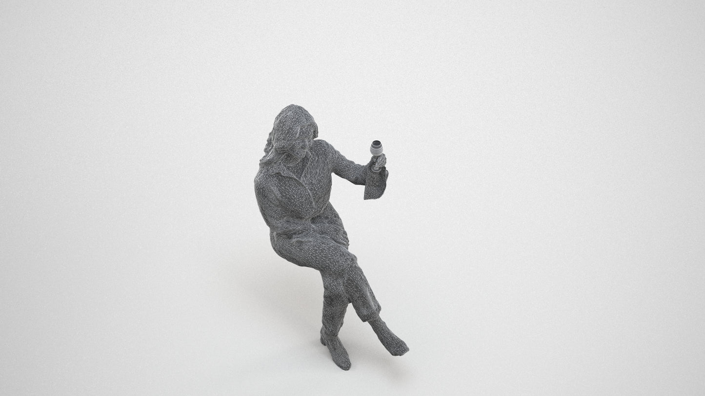 realistic 3D people woman casual formalaffairs, render-ready for V-Ray and Corona, FBX OBJ, wireframe three-quarter view
