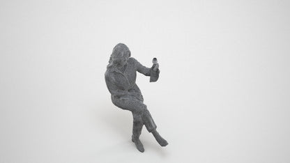 realistic 3D people woman casual formalaffairs, render-ready for V-Ray and Corona, FBX OBJ, wireframe three-quarter view