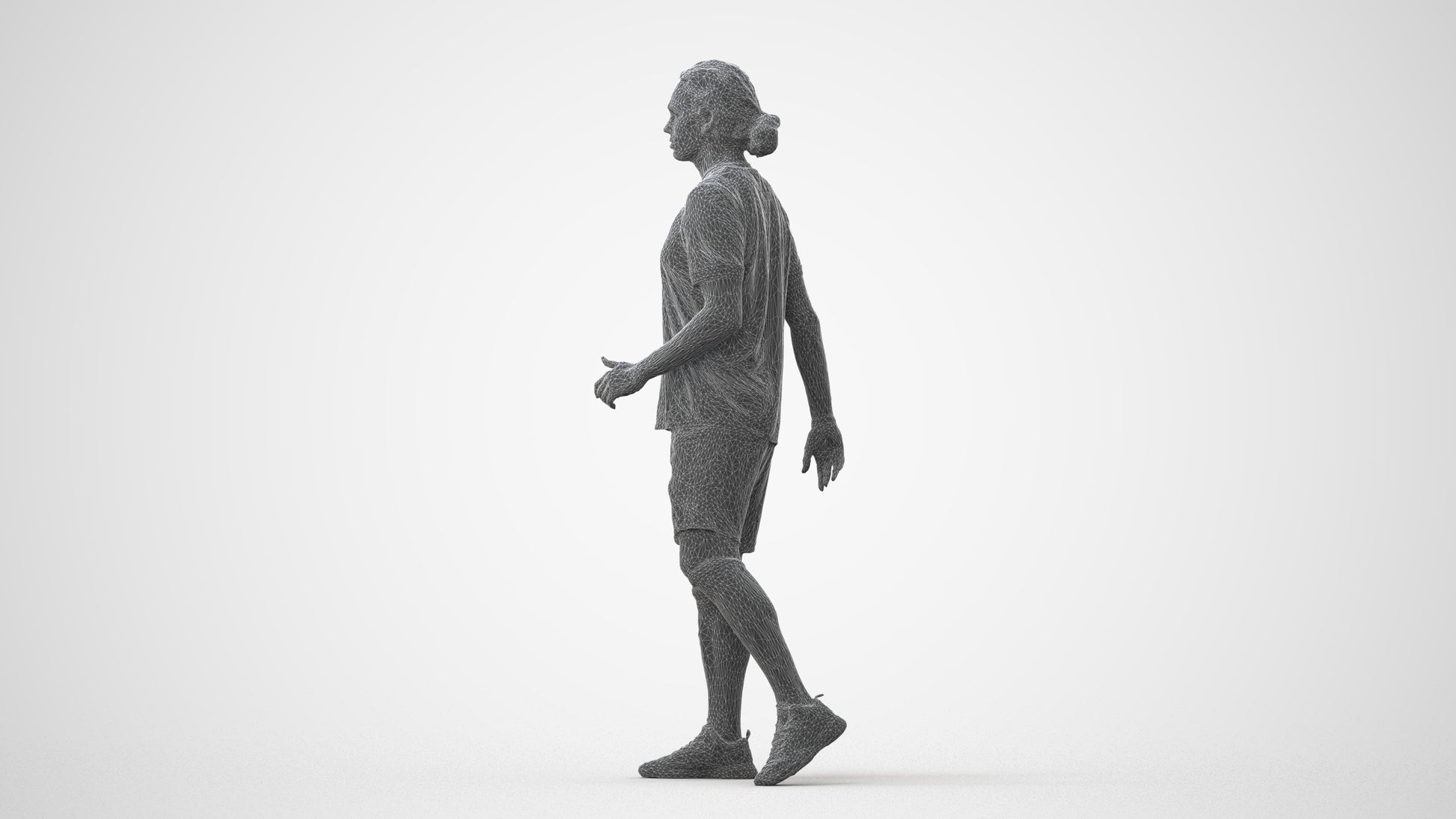 photogrammetry 3D man sport, realistic human model archviz FBX, square thumbnail
