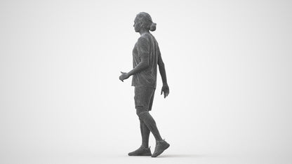 photogrammetry 3D man sport, realistic human model archviz FBX, square thumbnail
