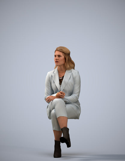3D scanned woman business, photorealistic archviz people for Enscape and SketchUp