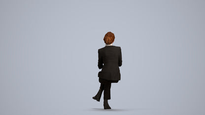 scanned 3D woman business, photogrammetry people for Enscape and V-Ray, front view render