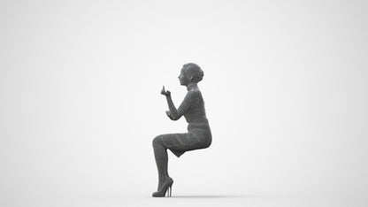 3D people model woman business, scanned human for 3ds Max rendering, square thumbnail