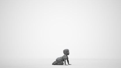 3D human model boy casual kids, photogrammetry scanned person for archviz, wireframe side view