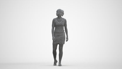 photogrammetry 3D girl casual kids, realistic human model archviz FBX, three-quarter front view render