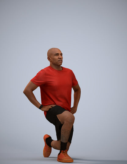 realistic 3D human man sport, archviz people FBX OBJ for Blender