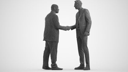 scanned 3D man business, photogrammetry people for Enscape and V-Ray, wireframe front view